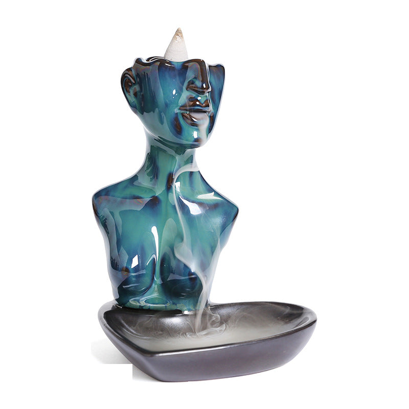 Body Bust Arts Backflow Incense Burner Home Decor Ornaments GEMROCKY-Psychic-