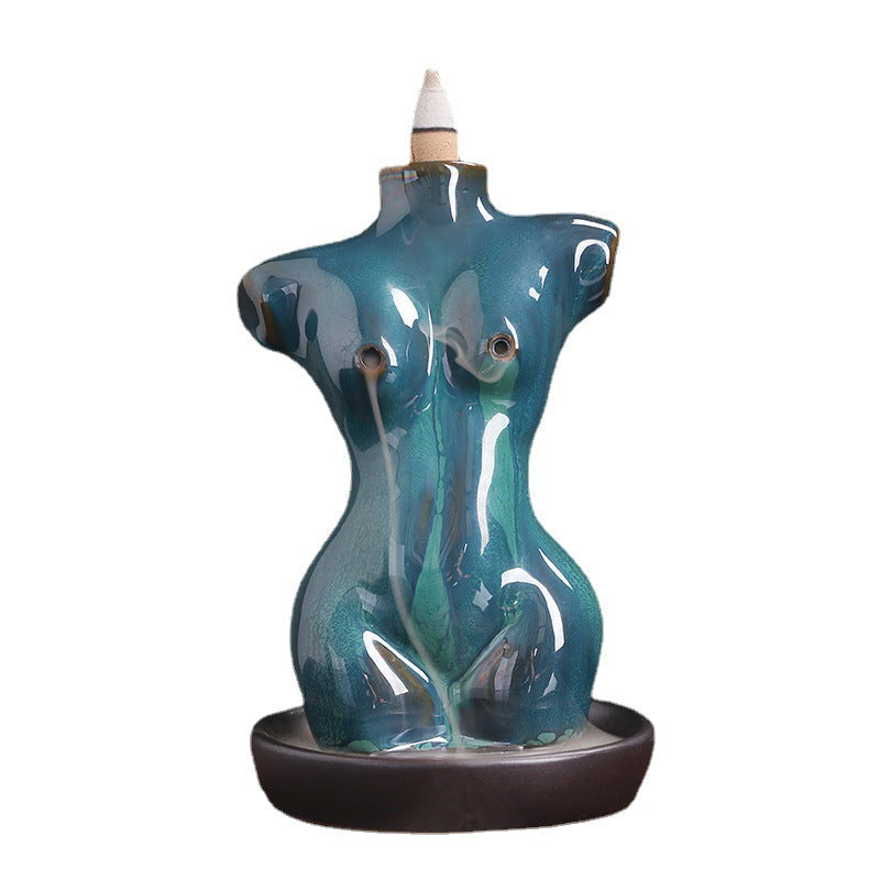 Body Bust Arts Backflow Incense Burner Home Decor Ornaments GEMROCKY-Psychic-