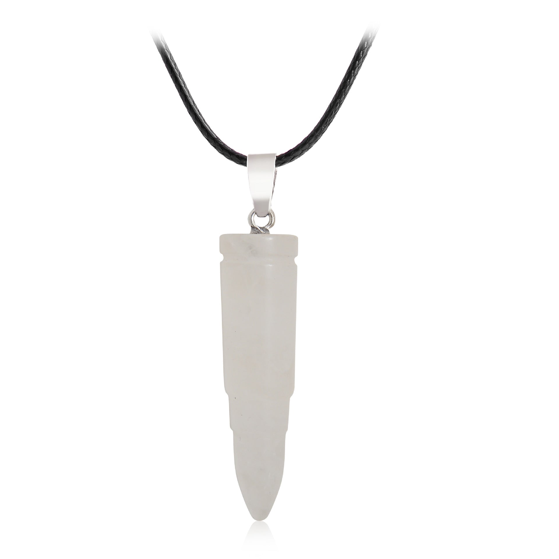 Bullet Shape Crystal Pendant Necklaces GEMROCKY-Jewelry-Clear Quartz-