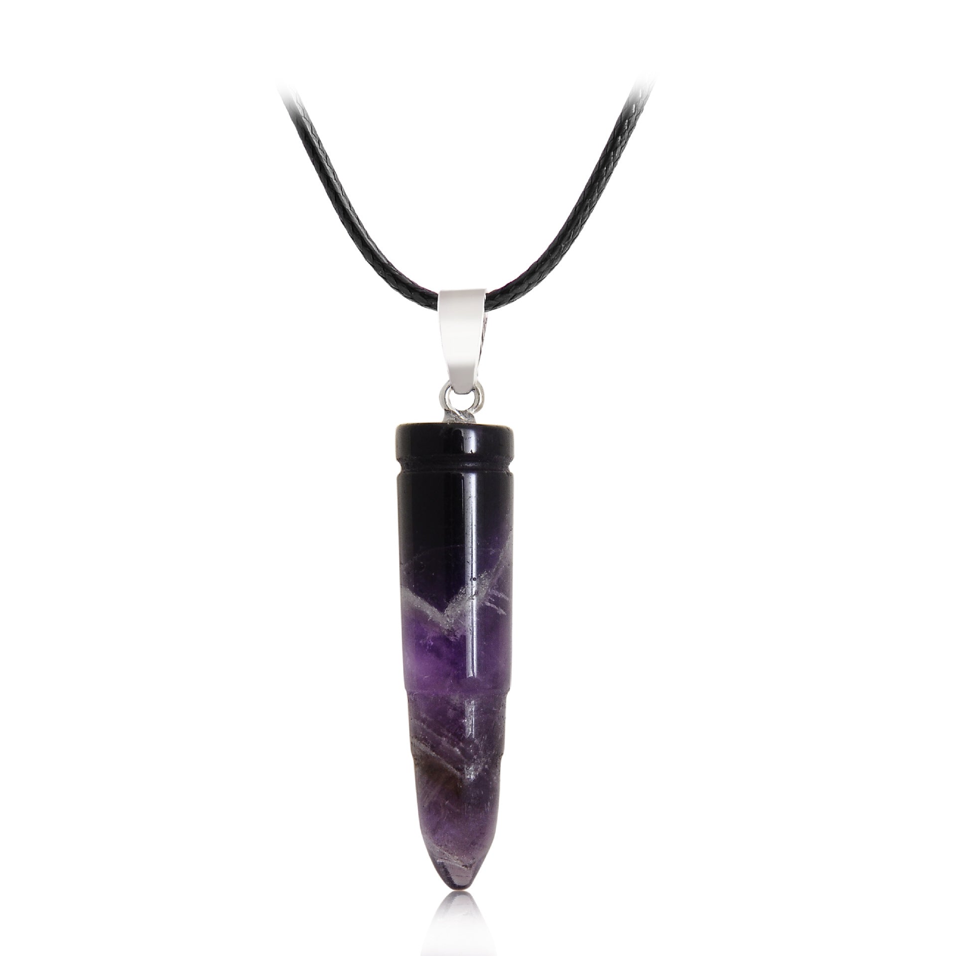 Bullet Shape Crystal Pendant Necklaces GEMROCKY-Jewelry-Dream Amethyst-