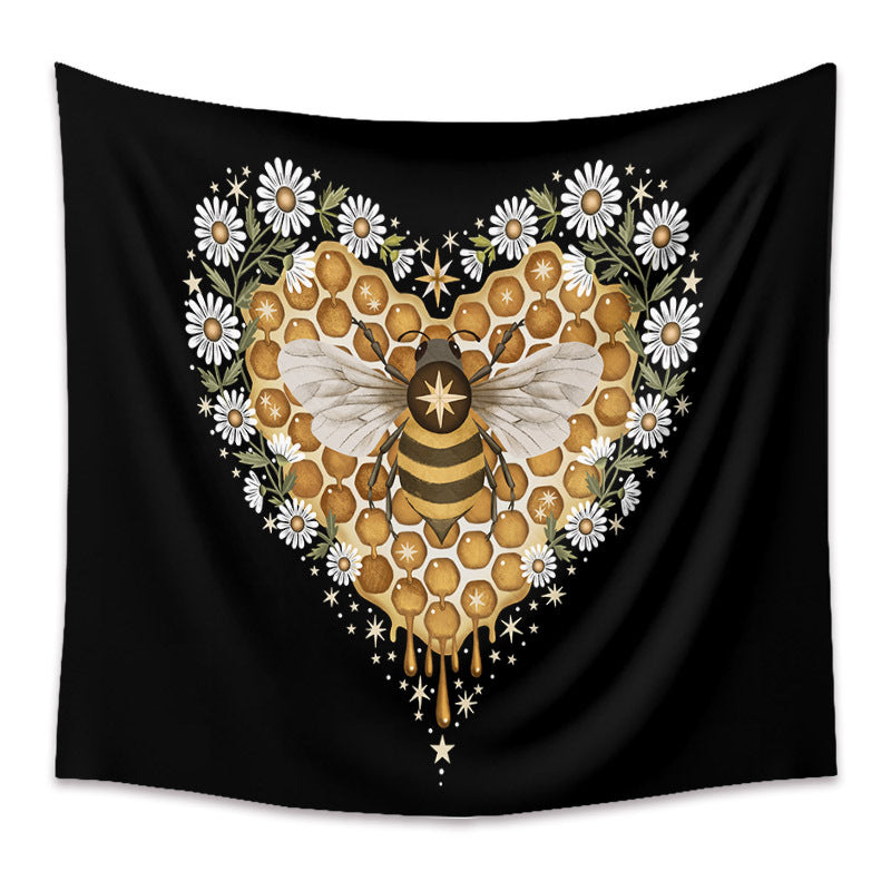 Butterfly Bee Background Cloth Bohemian Style Tarot Tapestry GEMROCKY-Decoration-73*95cm-4-