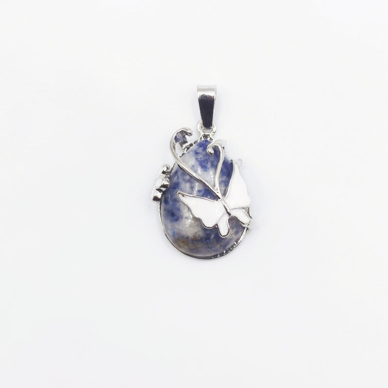 Butterfly Crystal Drop Pendants for Necklace GEMROCKY-Jewelry-Blue Spot Stone-