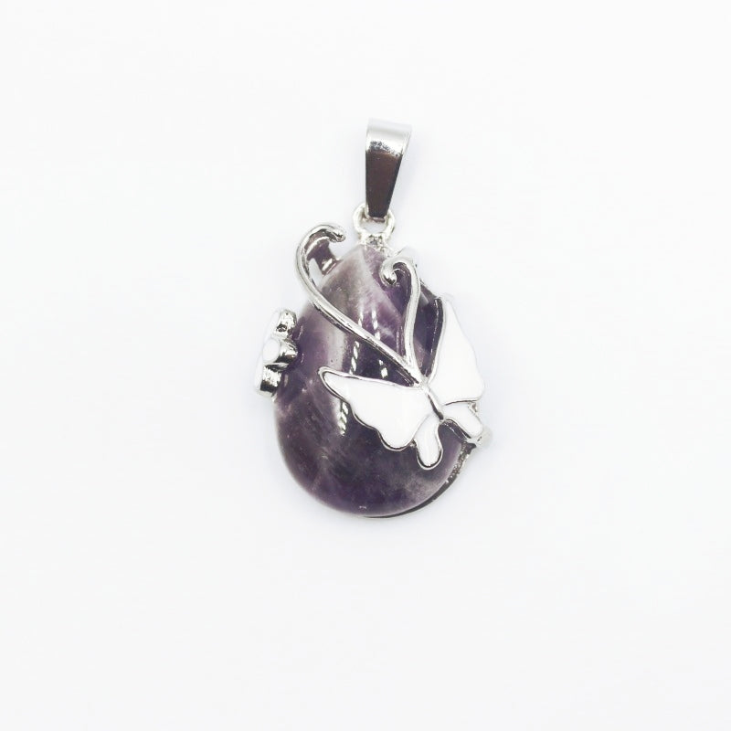 Butterfly Crystal Drop Pendants for Necklace GEMROCKY-Jewelry-Dream Amethyst-
