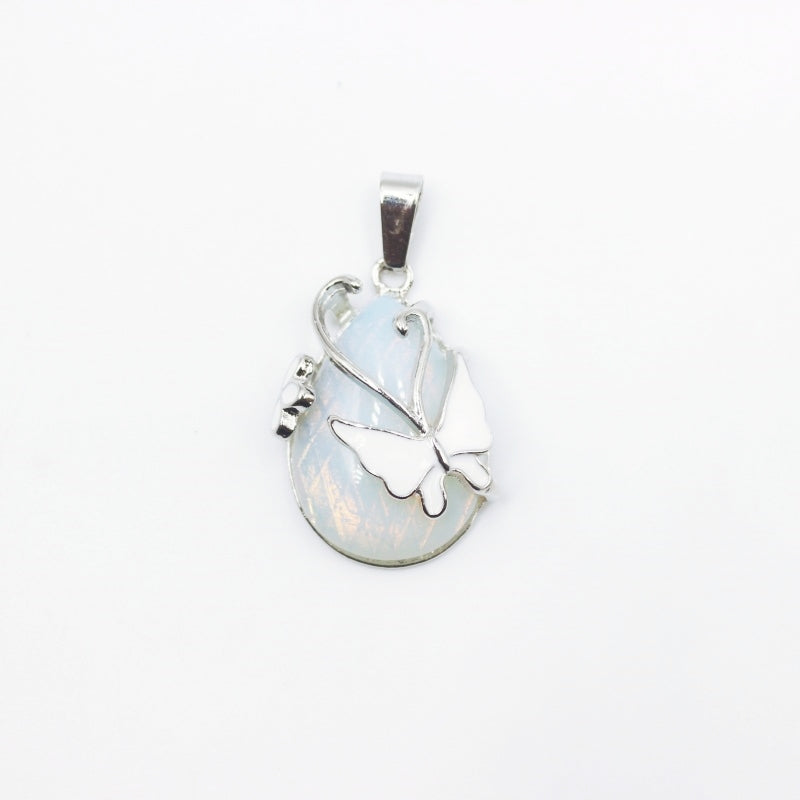 Butterfly Crystal Drop Pendants for Necklace GEMROCKY-Jewelry-Opalite-