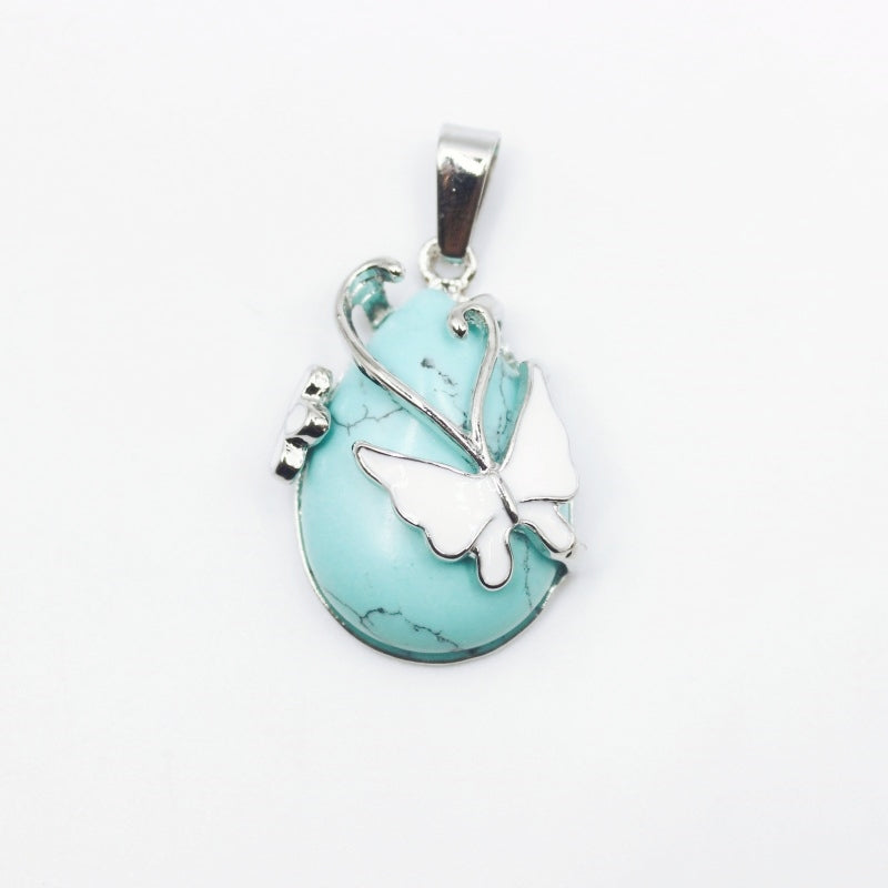 Butterfly Crystal Drop Pendants for Necklace GEMROCKY-Jewelry-Turquoise-