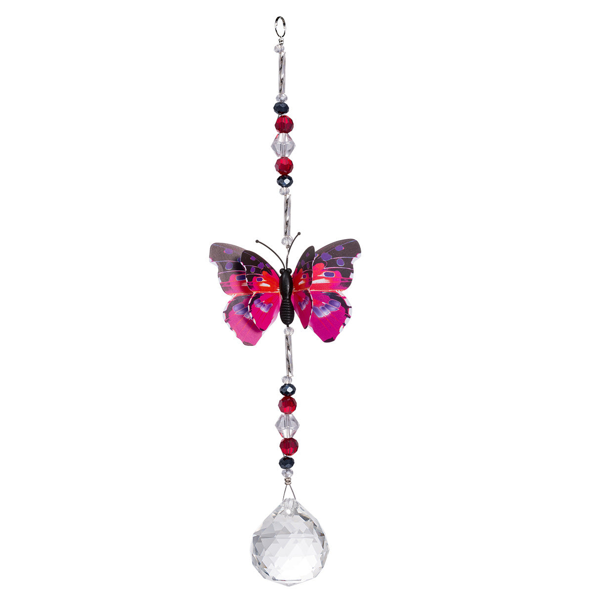 Butterfly Suncatcher Ornaments GEMROCKY-Decoration-Red-