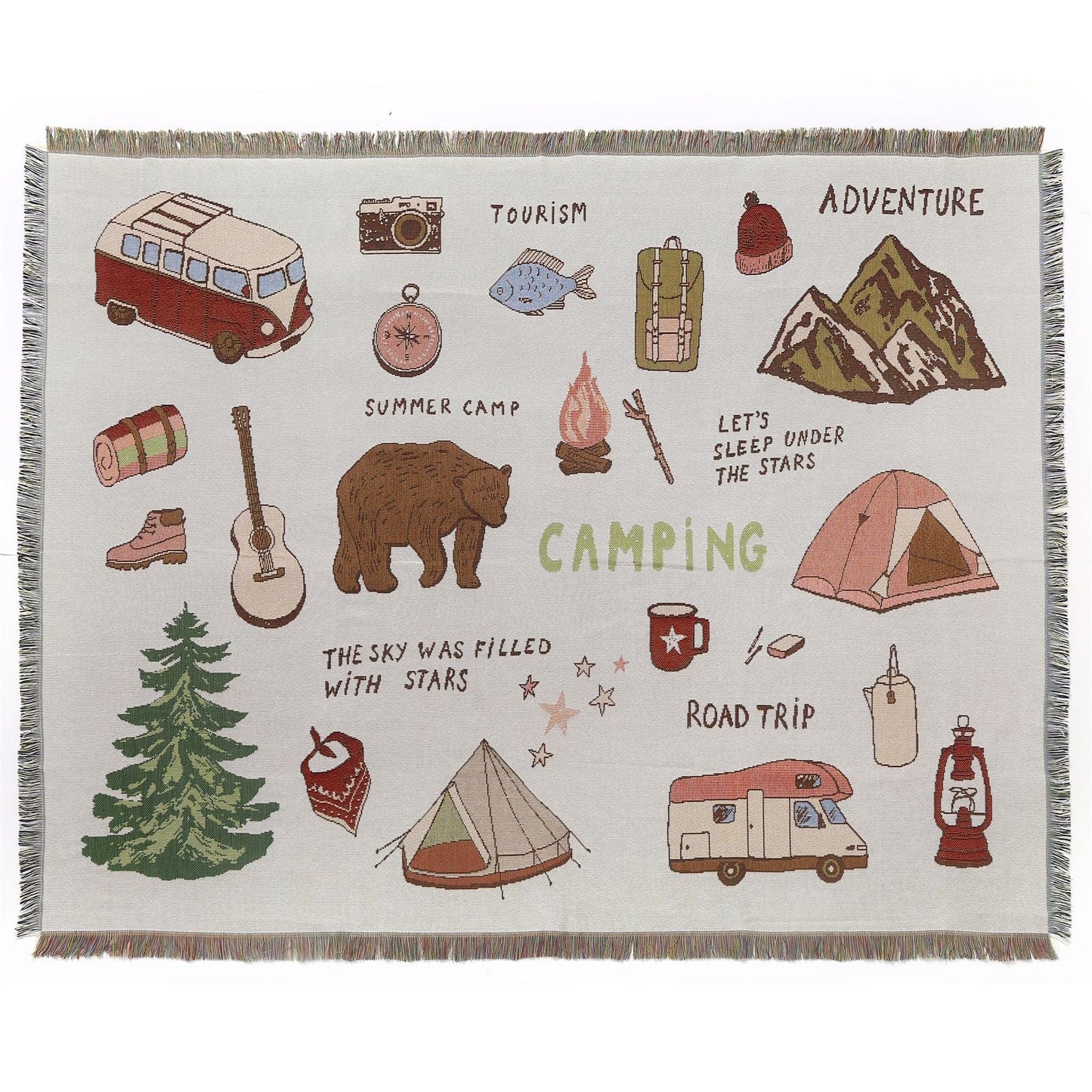 Camping Cloth Outdoor Picnic Bohemian Style Blankets GEMROCKY-Decoration-160*130cm-ADVENTURE-