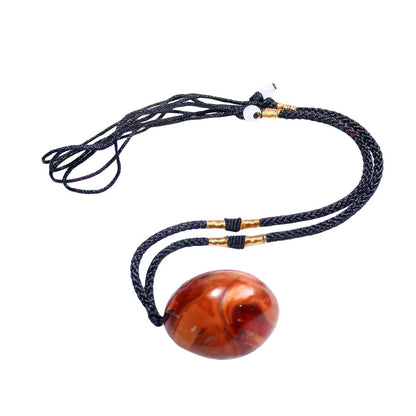 Carnelian Red Agate Polished Dates Pendant Necklaces GEMROCKY-Jewelry-