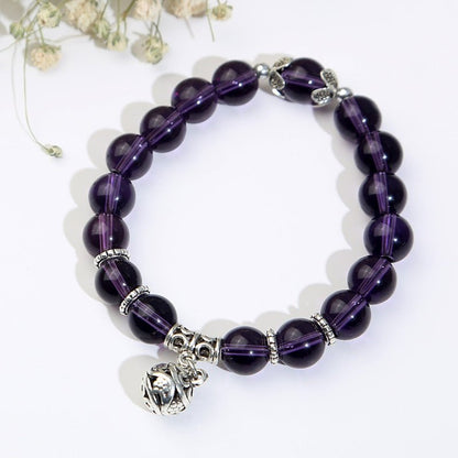 Cat Eye Amethyst Obsidian Shiny 10mm Bead Bracelets GEMROCKY-Bracelets-