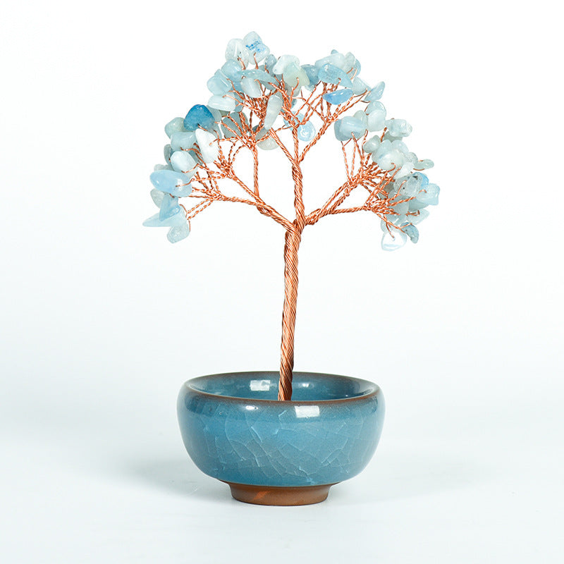 Ceramics Bowl Chips Gem Trees GEMROCKY-Decoration-Aquamarine-