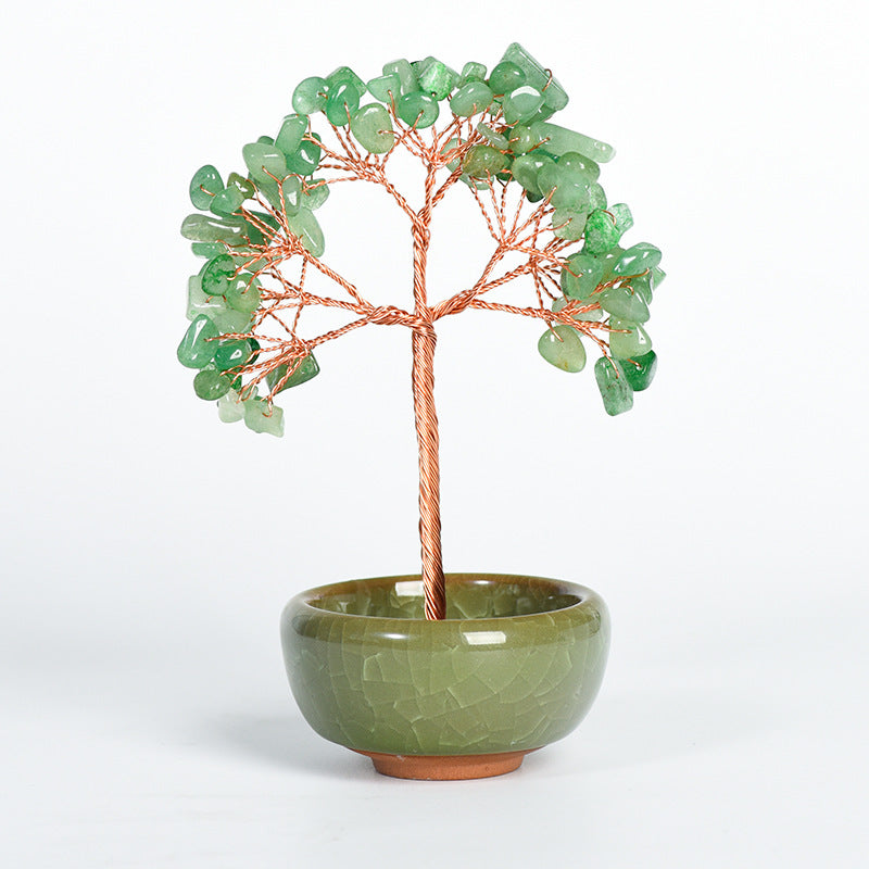 Ceramics Bowl Chips Gem Trees GEMROCKY-Decoration-Green Aventurine-