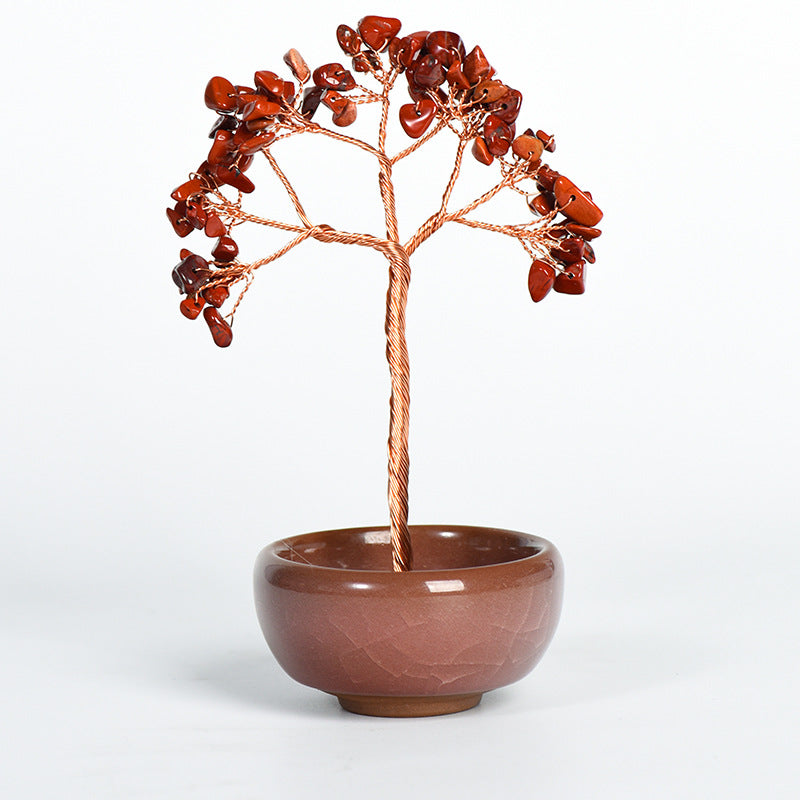 Ceramics Bowl Chips Gem Trees GEMROCKY-Decoration-Red Jasper-