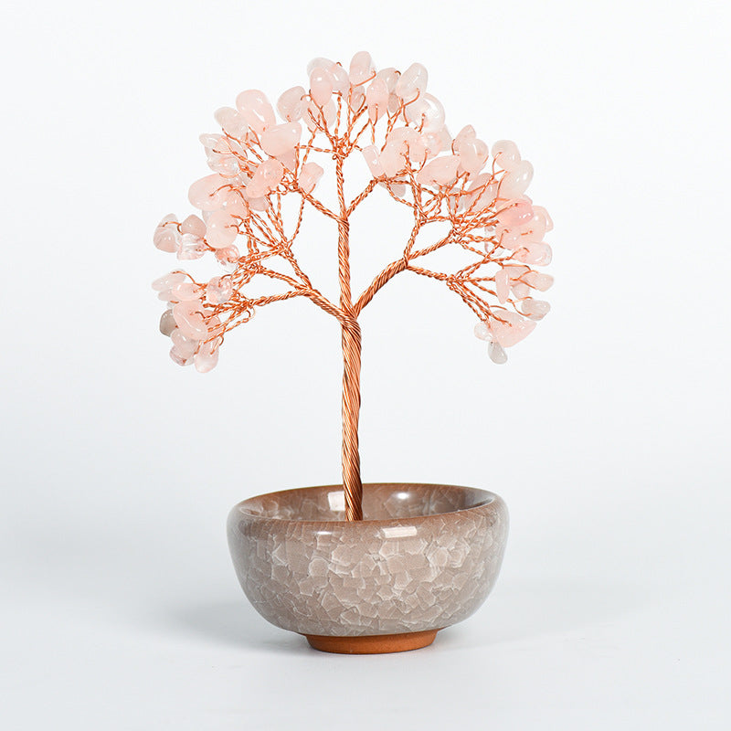 Ceramics Bowl Chips Gem Trees GEMROCKY-Decoration-Rose Quartz-