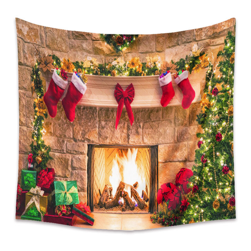 Christmas Holiday Background Cloth Home Decor Tapestry GEMROCKY-Decoration-73*95cm-1-