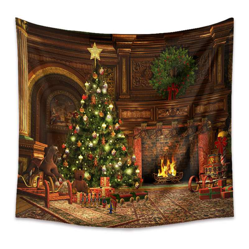 Christmas Holiday Background Cloth Home Decor Tapestry GEMROCKY-Decoration-73*95cm-10-