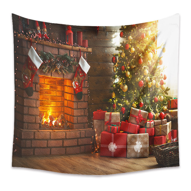 Christmas Holiday Background Cloth Home Decor Tapestry GEMROCKY-Decoration-73*95cm-11-