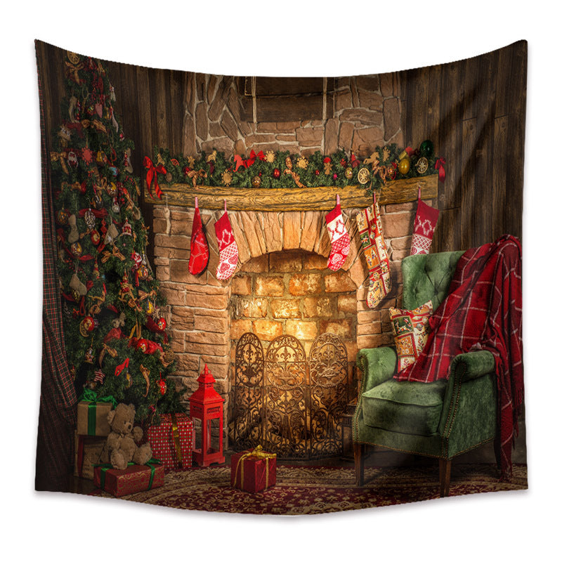 Christmas Holiday Background Cloth Home Decor Tapestry GEMROCKY-Decoration-73*95cm-2-