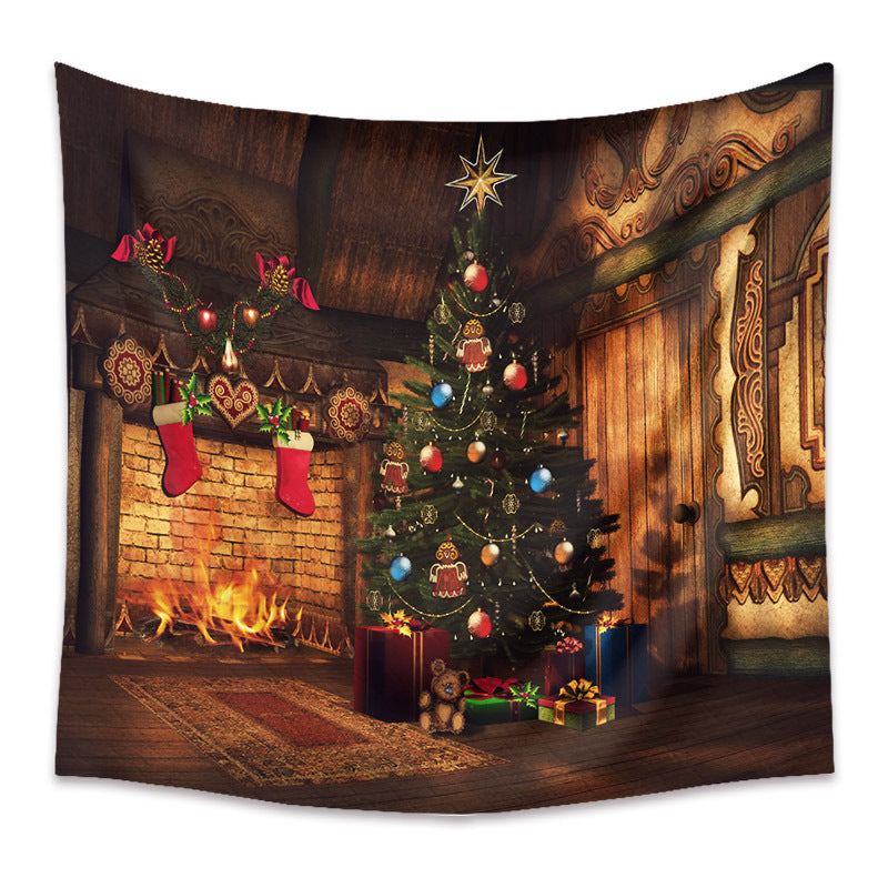 Christmas Holiday Background Cloth Home Decor Tapestry GEMROCKY-Decoration-73*95cm-4-