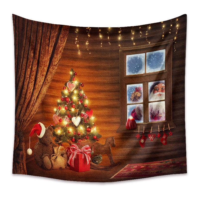 Christmas Holiday Background Cloth Home Decor Tapestry GEMROCKY-Decoration-73*95cm-5-