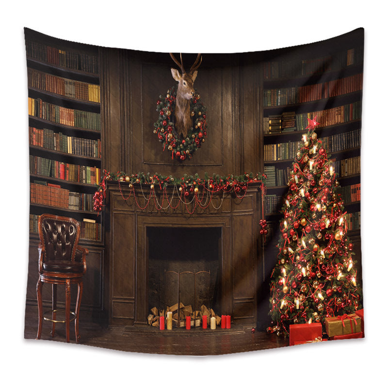 Christmas Holiday Background Cloth Home Decor Tapestry GEMROCKY-Decoration-73*95cm-8-