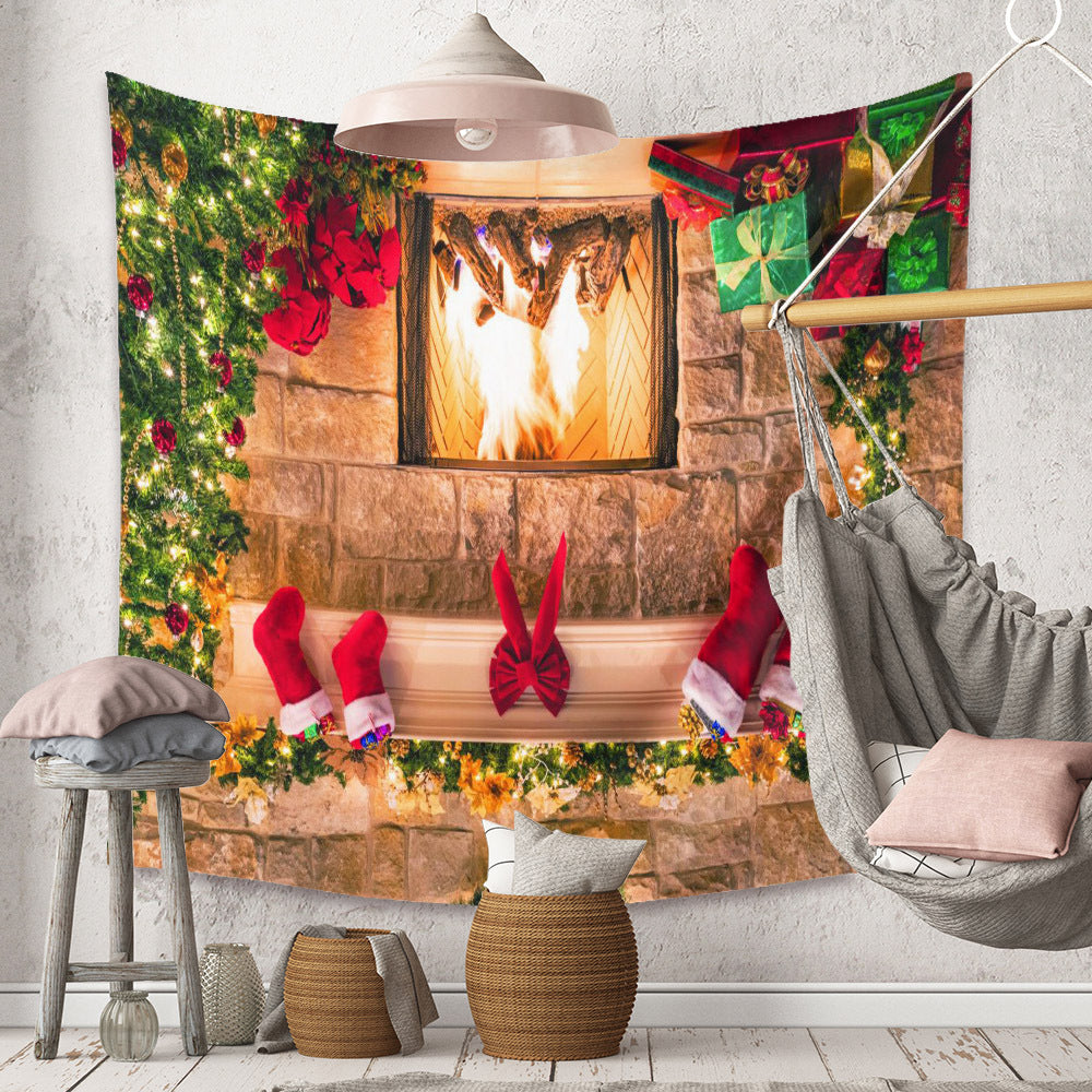 Christmas Holiday Background Cloth Home Decor Tapestry GEMROCKY-Decoration-