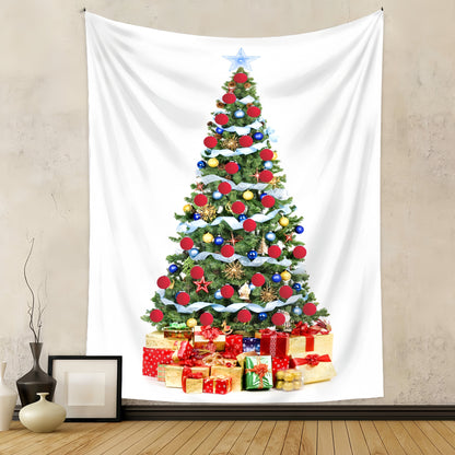 Christmas Tree Holiday Background Cloth Home Decor Tapestry GEMROCKY-Decoration-73*95cm (brushed hair)-10-