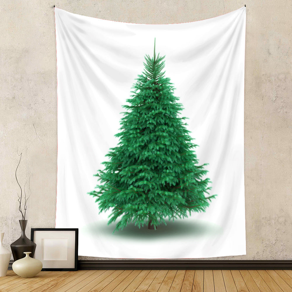 Christmas Tree Holiday Background Cloth Home Decor Tapestry GEMROCKY-Decoration-73*95cm (brushed hair)-12-