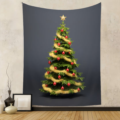 Christmas Tree Holiday Background Cloth Home Decor Tapestry GEMROCKY-Decoration-73*95cm (brushed hair)-15-