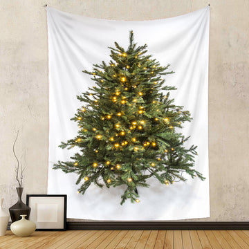 Christmas Tree Holiday Background Cloth Home Decor Tapestry GEMROCKY-Decoration-73*95cm (brushed hair)-1-