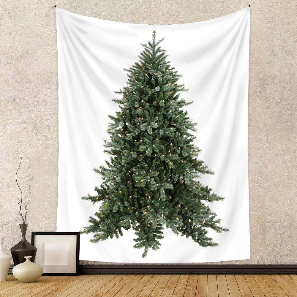 Christmas Tree Holiday Background Cloth Home Decor Tapestry GEMROCKY-Decoration-73*95cm (brushed hair)-8-