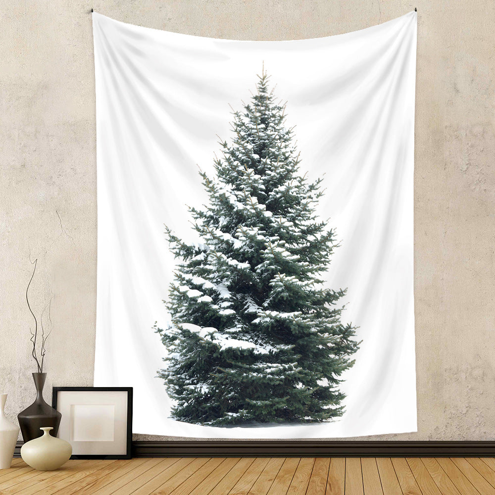 Christmas Tree Holiday Background Cloth Home Decor Tapestry GEMROCKY-Decoration-73*95cm (brushed hair)-9-
