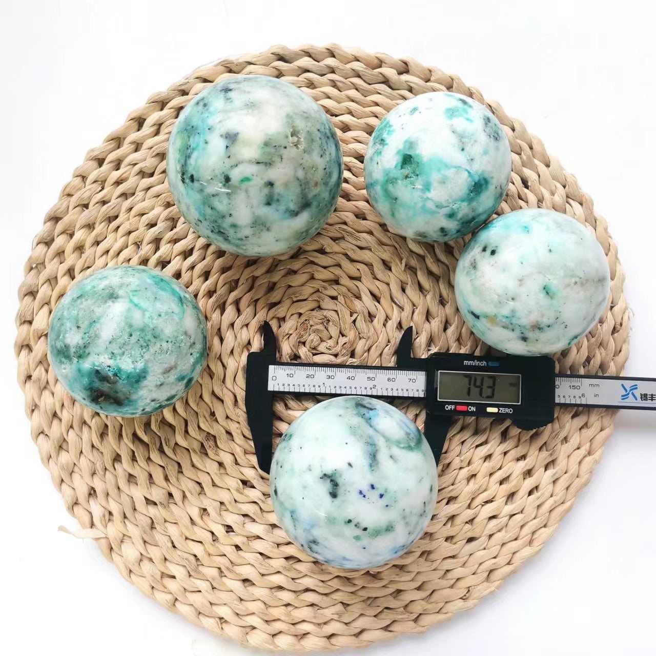 Chrysocolla Spheres GEMROCKY-Spheres-