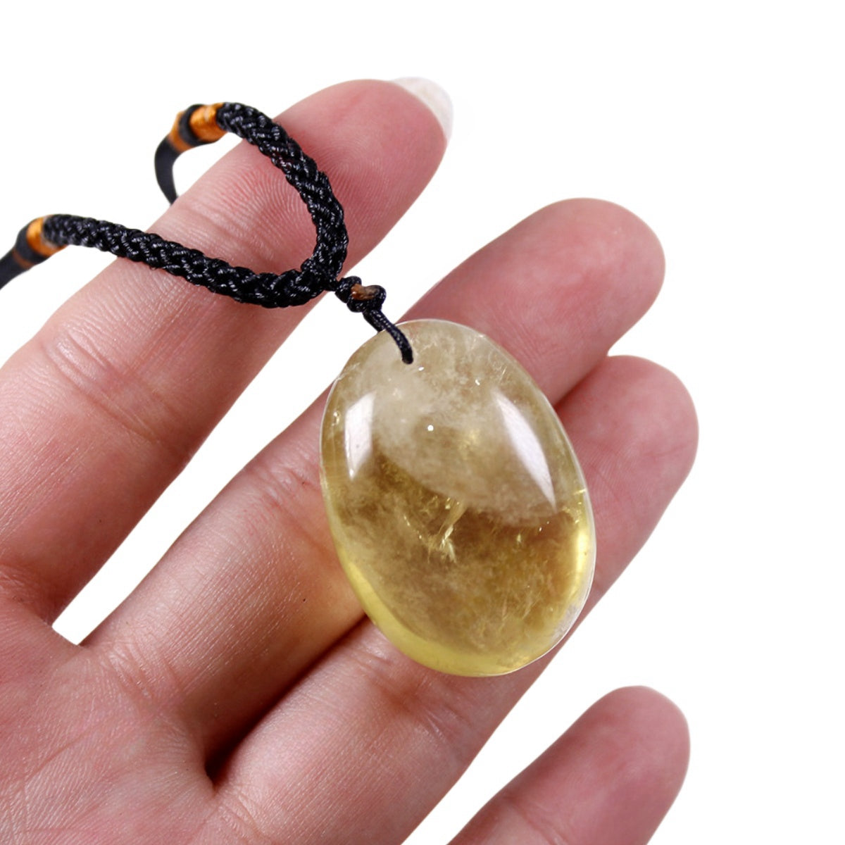 Citrine Polished Dates Pendant Necklaces GEMROCKY-Jewelry-