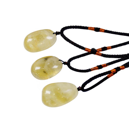 Citrine Polished Dates Pendant Necklaces GEMROCKY-Jewelry-