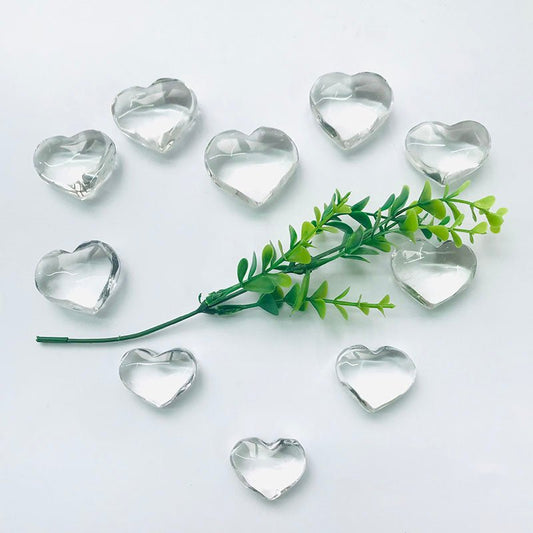 Clear Quartz Hearts GEMROCKY-Carvings-