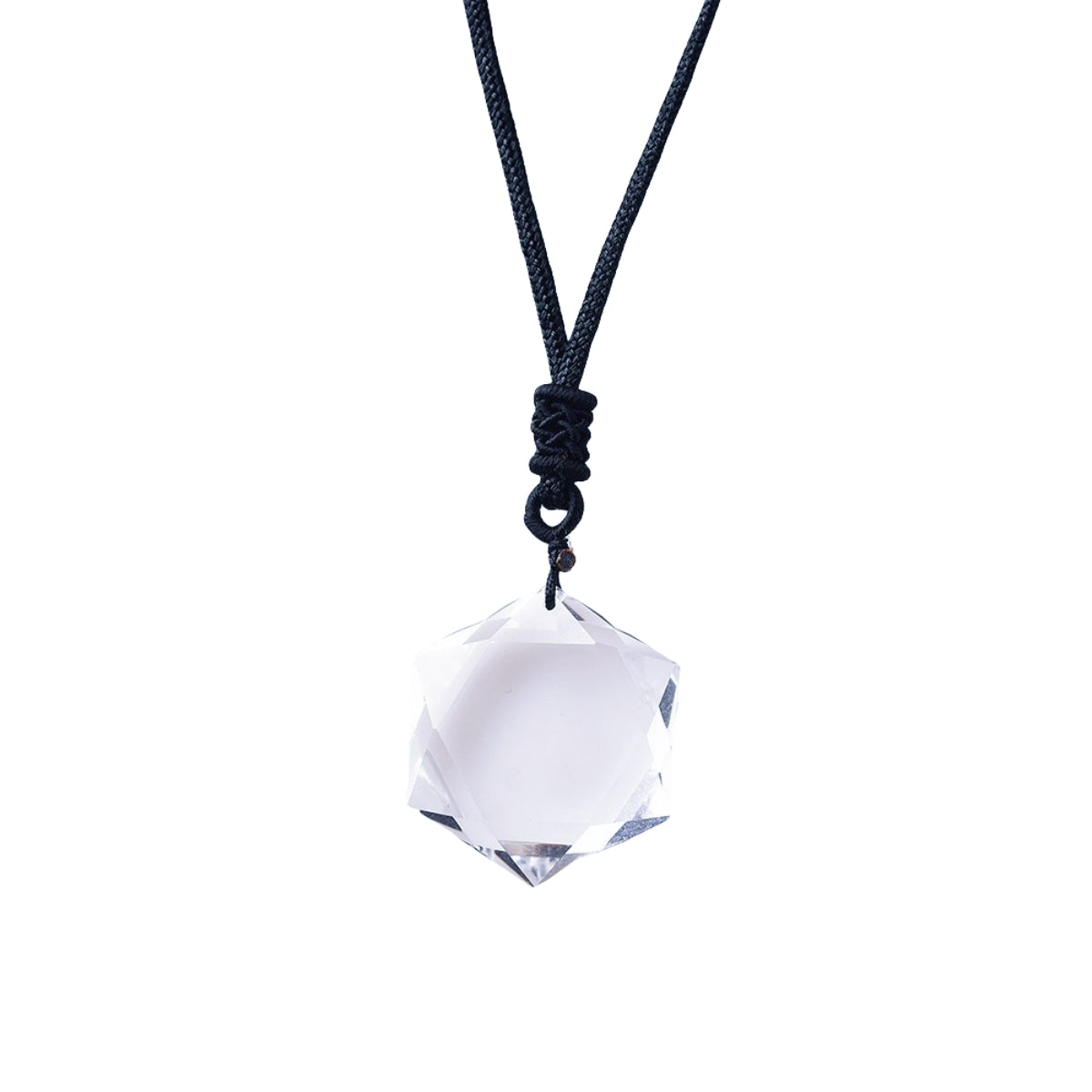 Clear Quartz Hexagram Pendant Necklaces GEMROCKY-Jewelry-