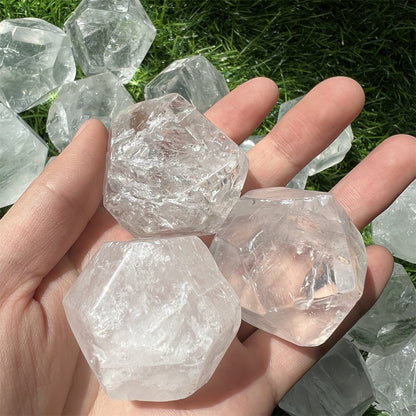 Clear Quartz Polyhedrons Spheres GEMROCKY-Spheres-