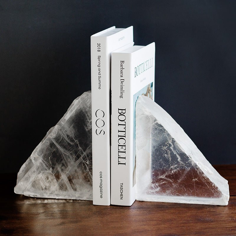 Clear Selenite Bookend Ornaments GEMROCKY-Decoration-15*5.5*17CM-