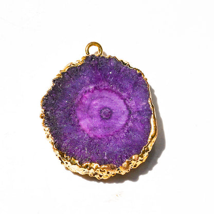 Colorful Cluster Slice Sunflower Pendants for Necklace GEMROCKY-Jewelry-Purple-