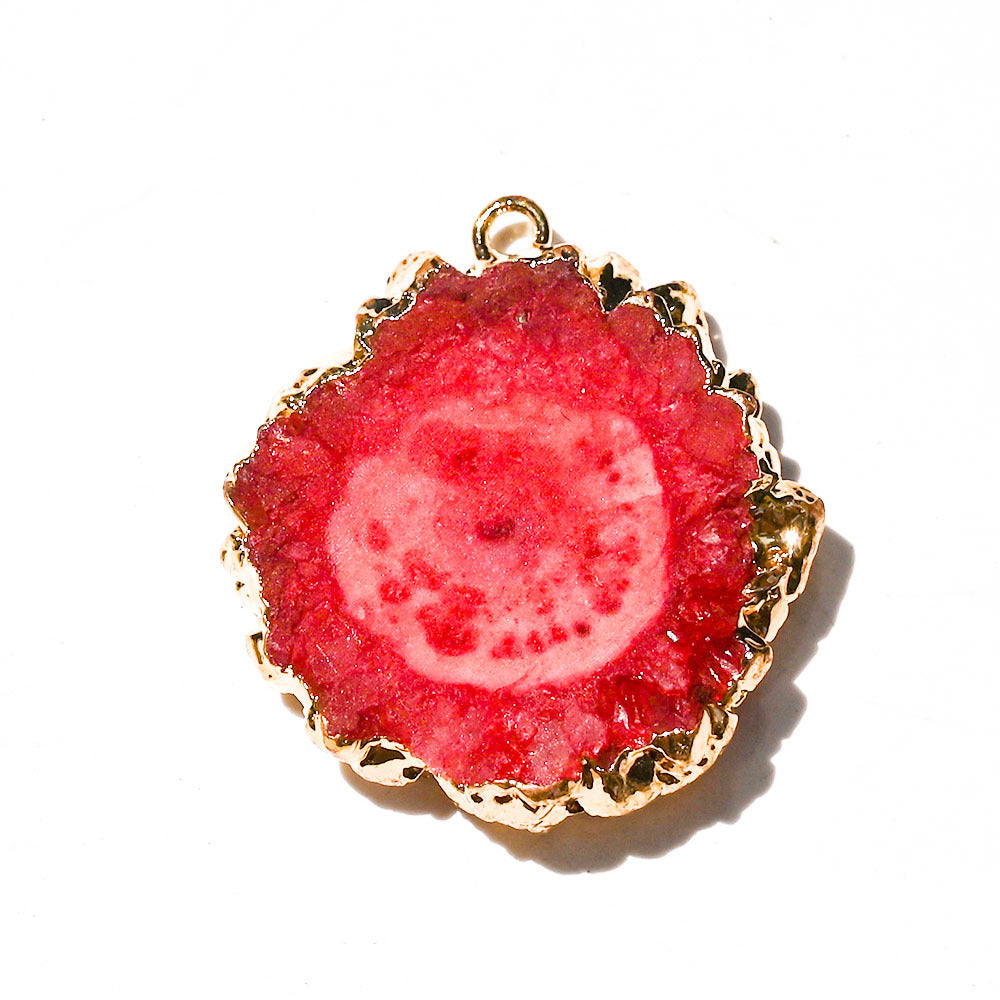 Colorful Cluster Slice Sunflower Pendants for Necklace GEMROCKY-Jewelry-Red-