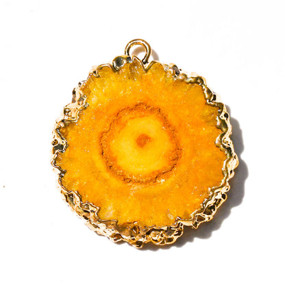 Colorful Cluster Slice Sunflower Pendants for Necklace GEMROCKY-Jewelry-Yellow-