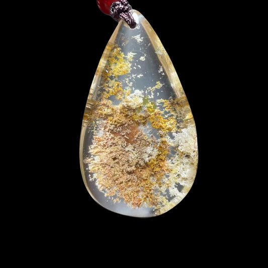 Colorful Moss Phantom Quartz Irregular Pendant Necklaces GEMROCKY-Jewelry-