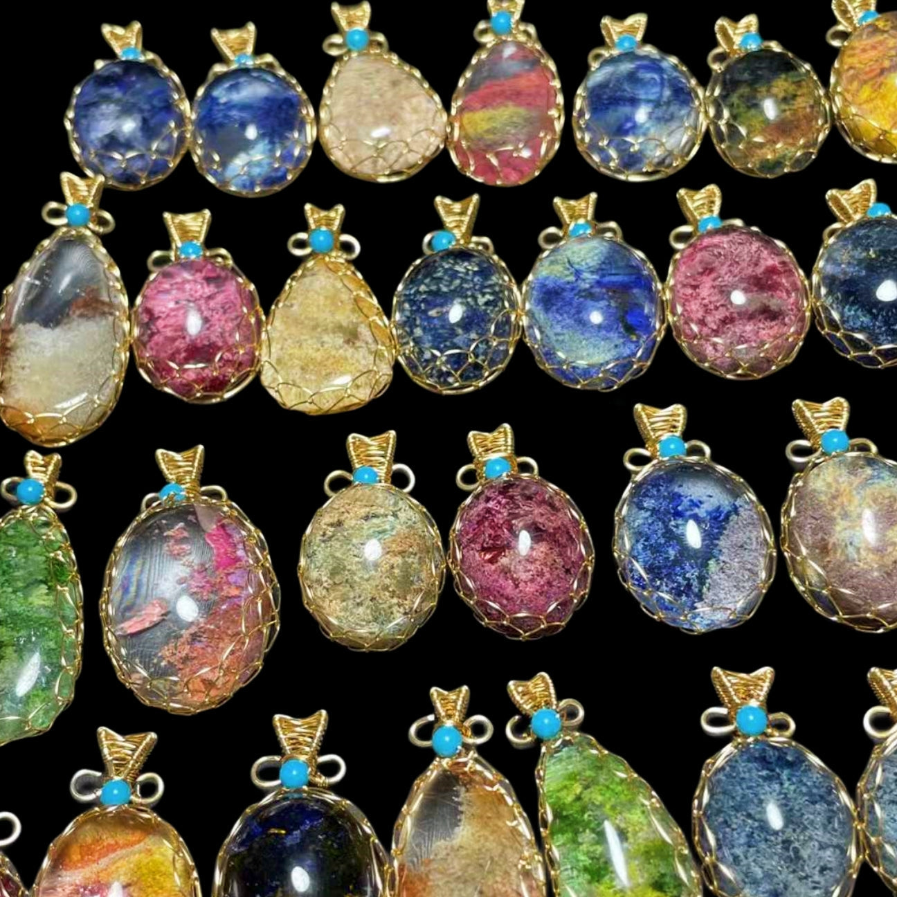 Colorful Phantom Quartz Pendants for Necklace GEMROCKY-Jewelry-