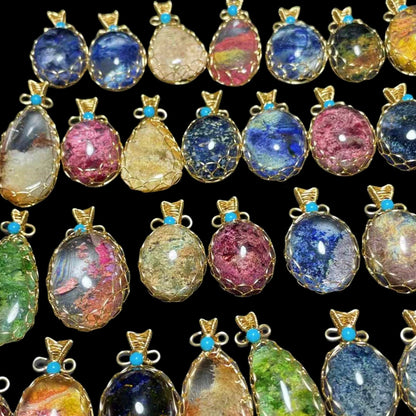 Colorful Phantom Quartz Pendants for Necklace GEMROCKY-Jewelry-