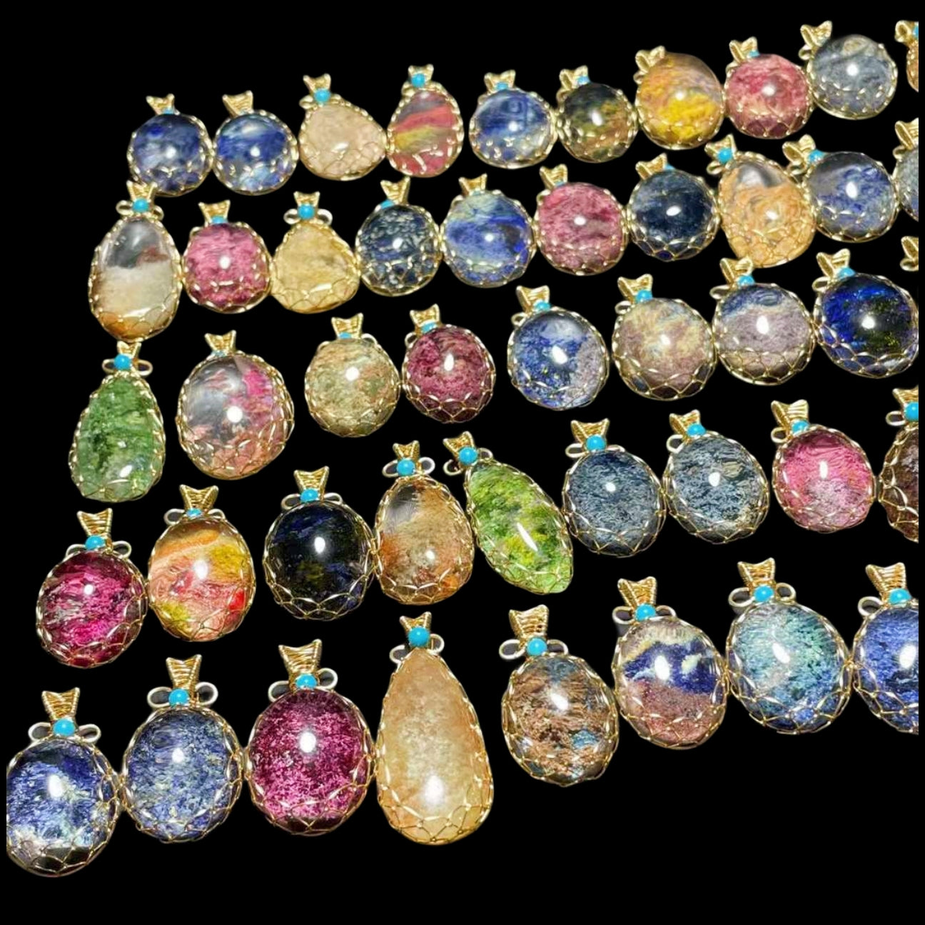 Colorful Phantom Quartz Pendants for Necklace GEMROCKY-Jewelry-