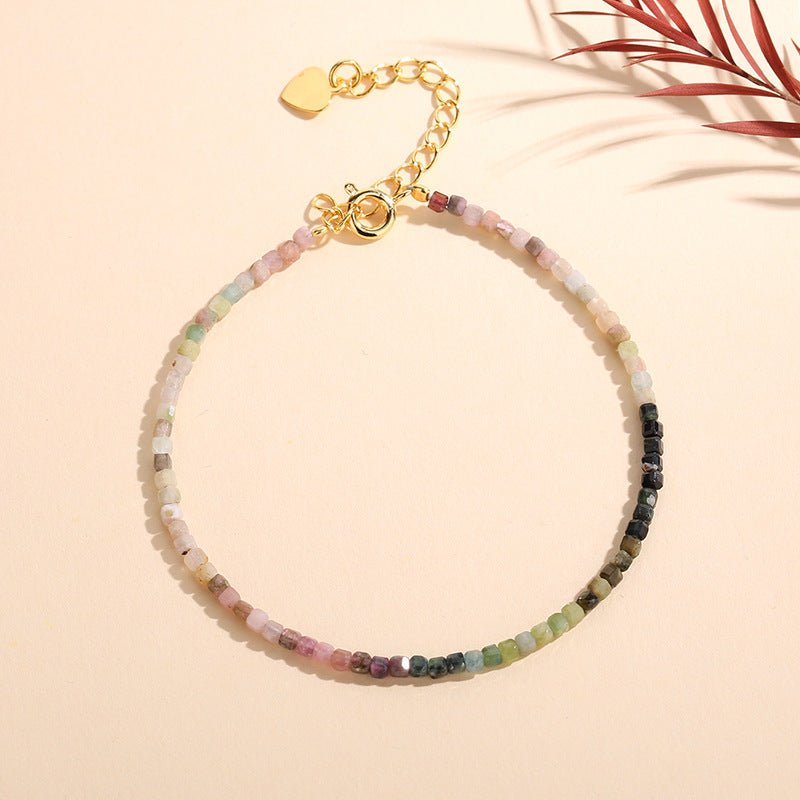 Colorful Tourmaline 2.5mm Facet Bracelets GEMROCKY-Jewelry-