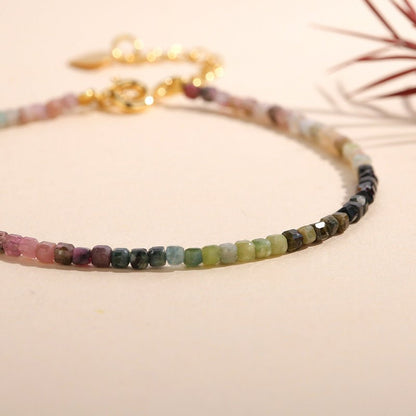 Colorful Tourmaline 2.5mm Facet Bracelets GEMROCKY-Jewelry-