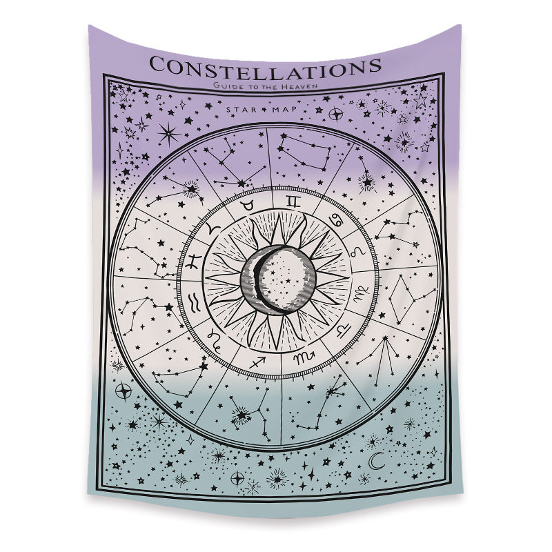 Constellations Zodiac Background Cloth Tarot Tapestry GEMROCKY-Decoration-