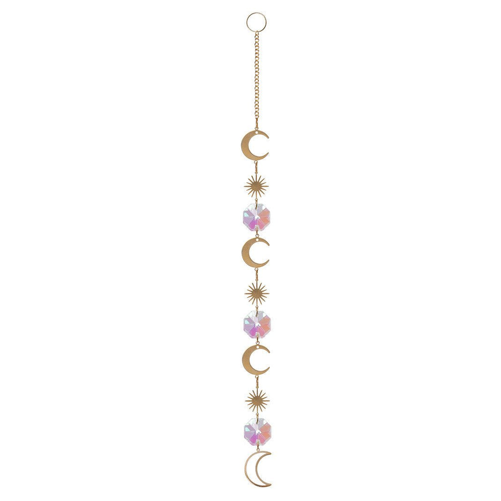 Cooper Slice Sun and Moon Pendant Suncatcher Ornaments GEMROCKY-Decoration-