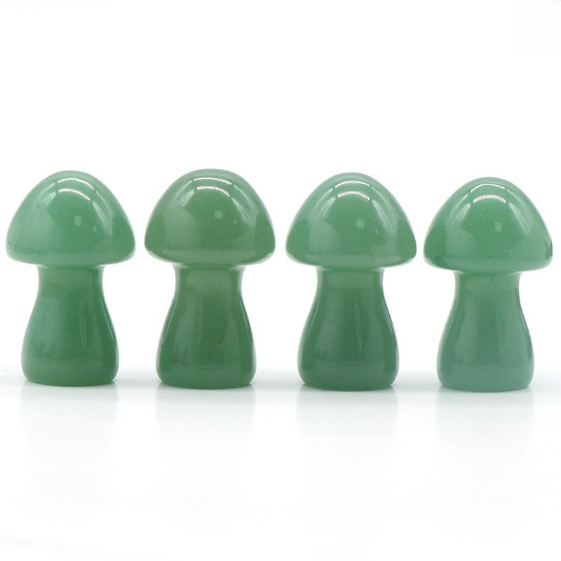 Crystal 1.3Inch Mushroom Multi Material Carvings GEMROCKY-Carvings-Green Aventurine-